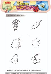 Scholars Hub Worksheets Fruits